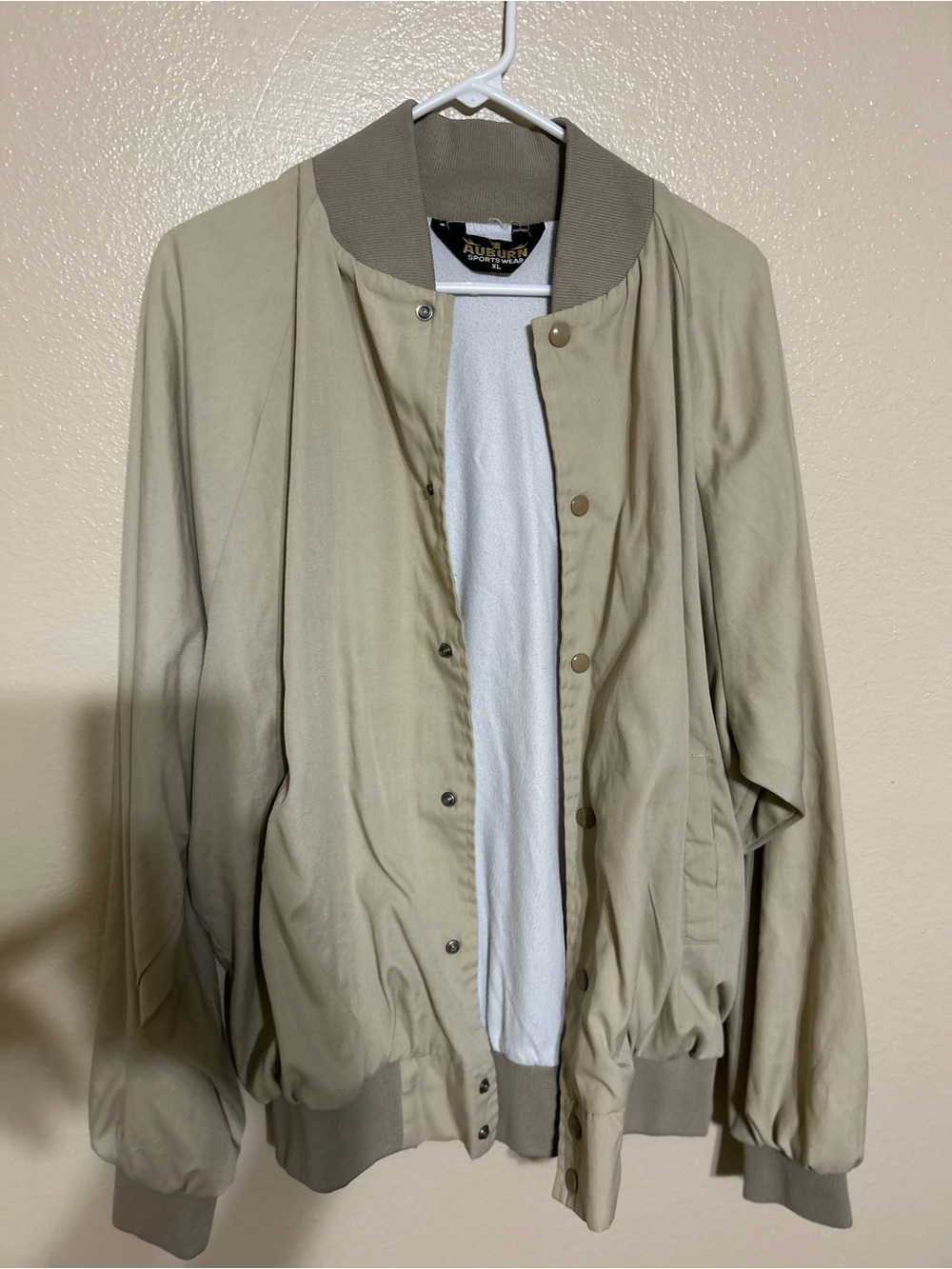 Vintage Auburn Sportswear Beige Varsity Jackey